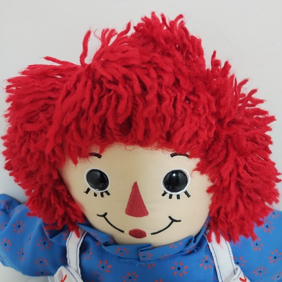 Raggedy Ann Russ Applesauce Brand 16‎ Inch Plush Stuffed Doll Yarn Hair - Picture 2 of 12